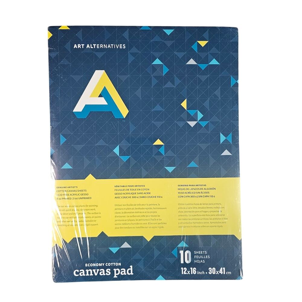 Art Alternatives 12" X 16" Canvas Pad 10 Sheets NWT